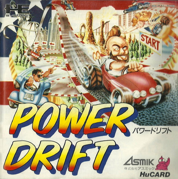 Power Drift box art for PC Engine